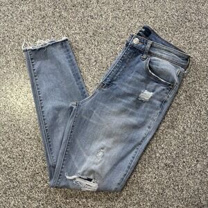 Aeropostale Jeans Womens 6 27x27 Aero Super High Rise Jegging Distressed Raw Hem
